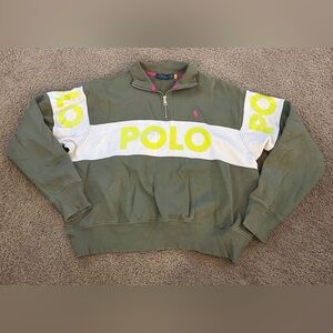 Polo Ralph Lauren Women's Repeat Logo Quarter-Zip Sweatshirt